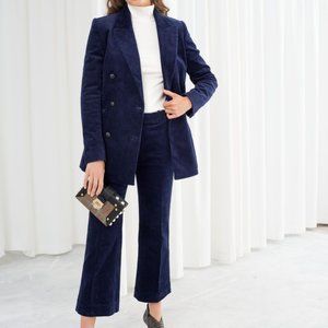 & Other Stories Navy Trousers Size 0